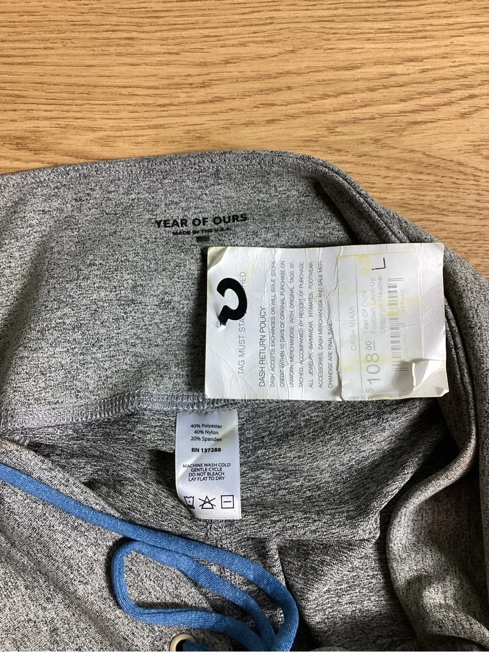 NWT Year of Ours Heather Grey Matching Activewear Set; Size: L